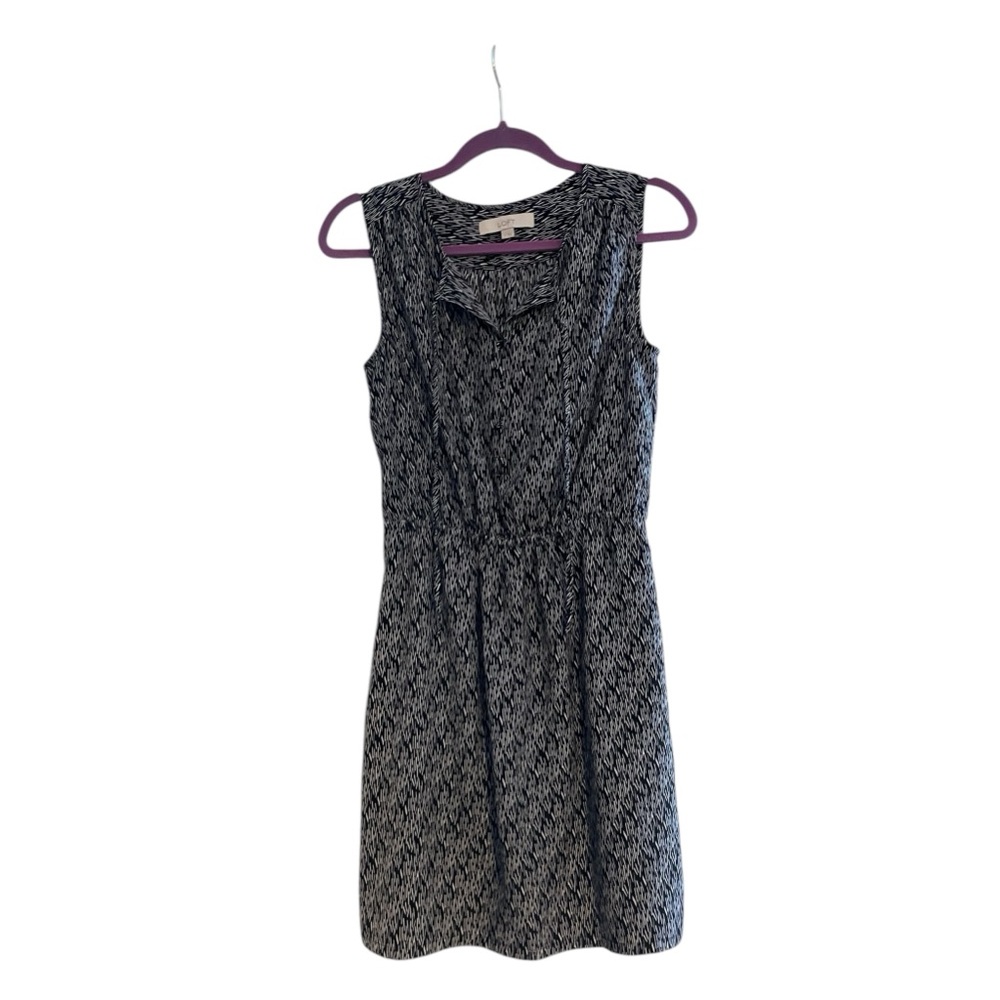 Ann Taylor LOFT Black White Sheath Dress S EUC - Sleeveless - 3/$25